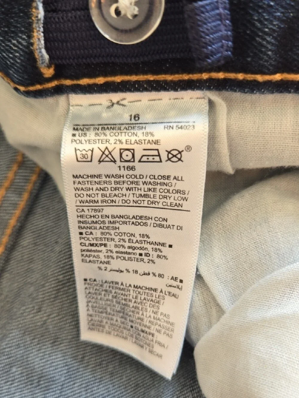 Old Navy Dark Blue Straight Jeans for Kids With Adjustable Waist